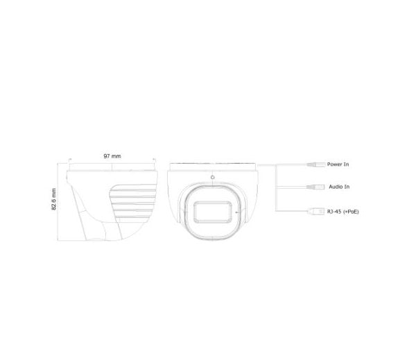 מצלמת כיפה Provision AHD DI-320A-28 2MP 2.8 20M 4in1