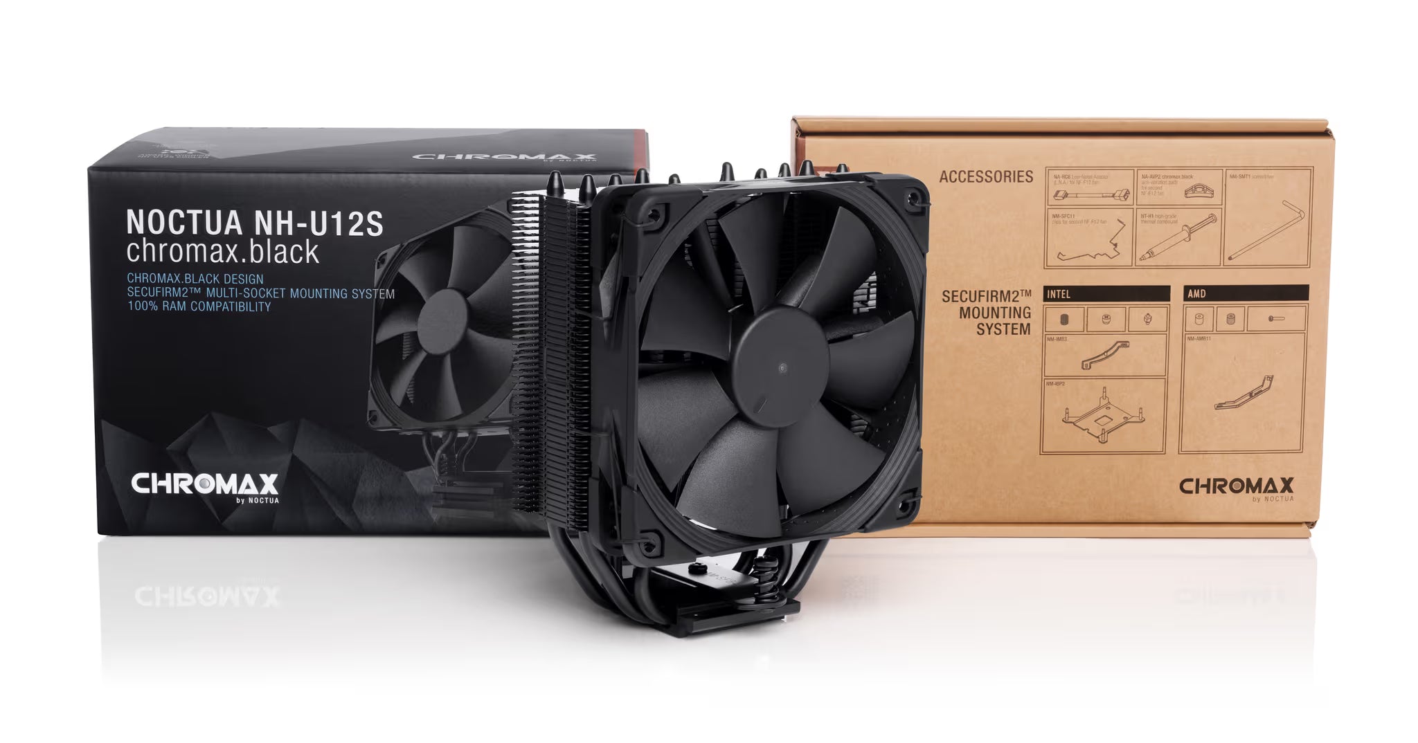 קירור Noctua NH-CH-U12S chromax.black