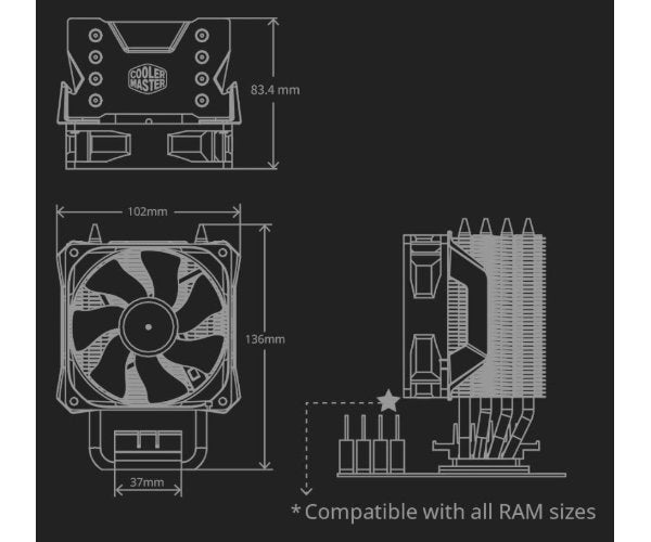 קירור Cooler Master Hyper H410R RGB