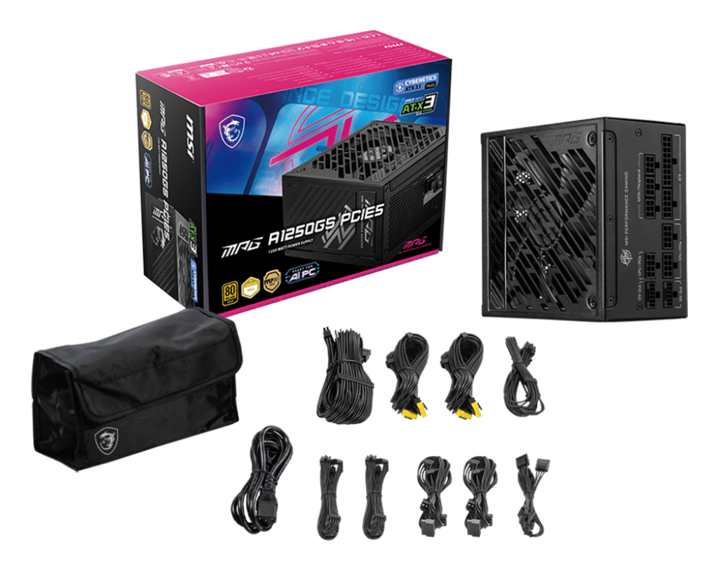ספק כוח MSI MPG A1250GS 1250W Gold PCIE5