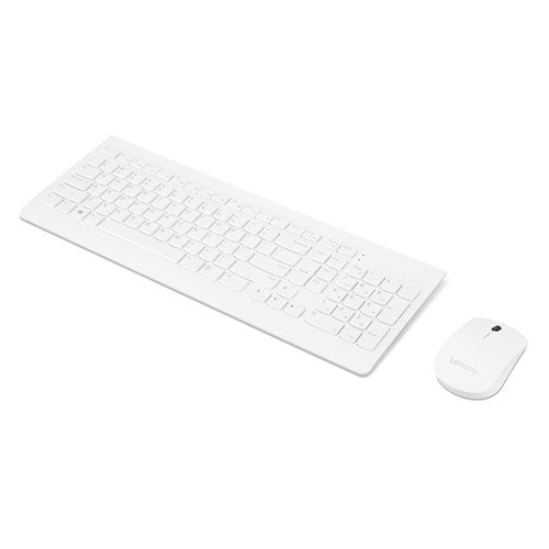 סט מקלדת ועכבר אלחוטי לבן Lenovo 510 White