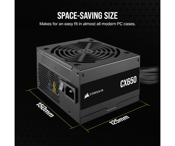 ספק כוח Corsair CX650 Non-Modular 650W 80+ Bronze