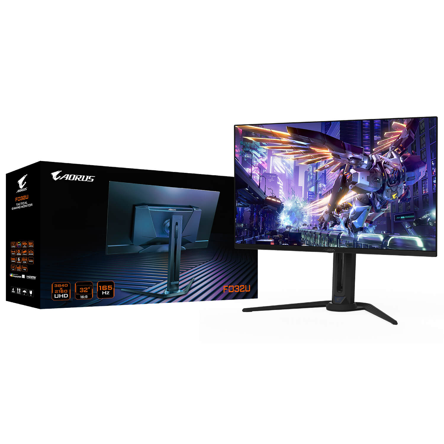 מסך גיימינג Gigabyte AORUS 32" OLED 4K UHD 165Hz 0.03ms