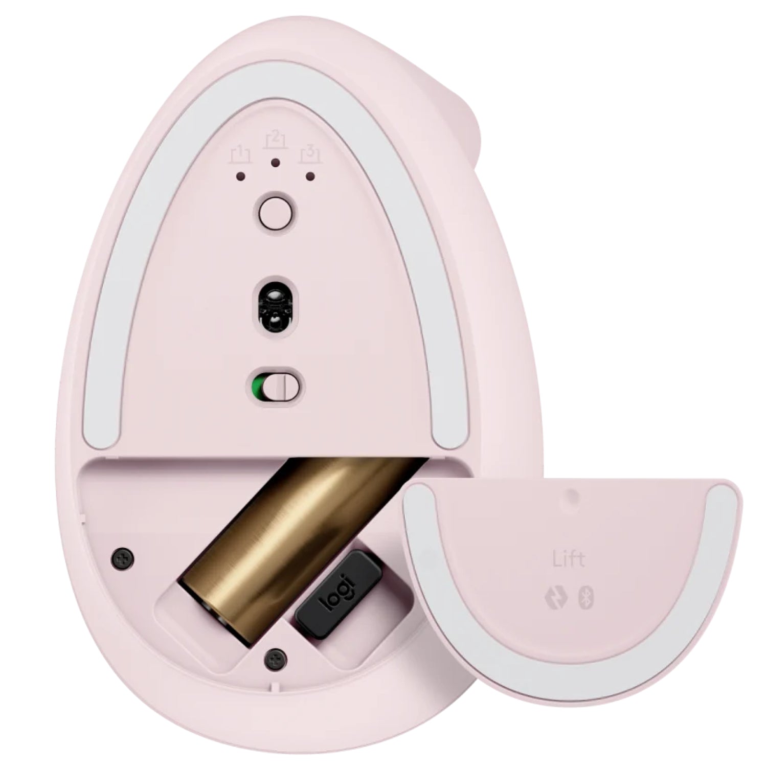 עכבר ארגונומי אלחוטי צד שמאל ורוד Logitech Lift Vertical Rose
