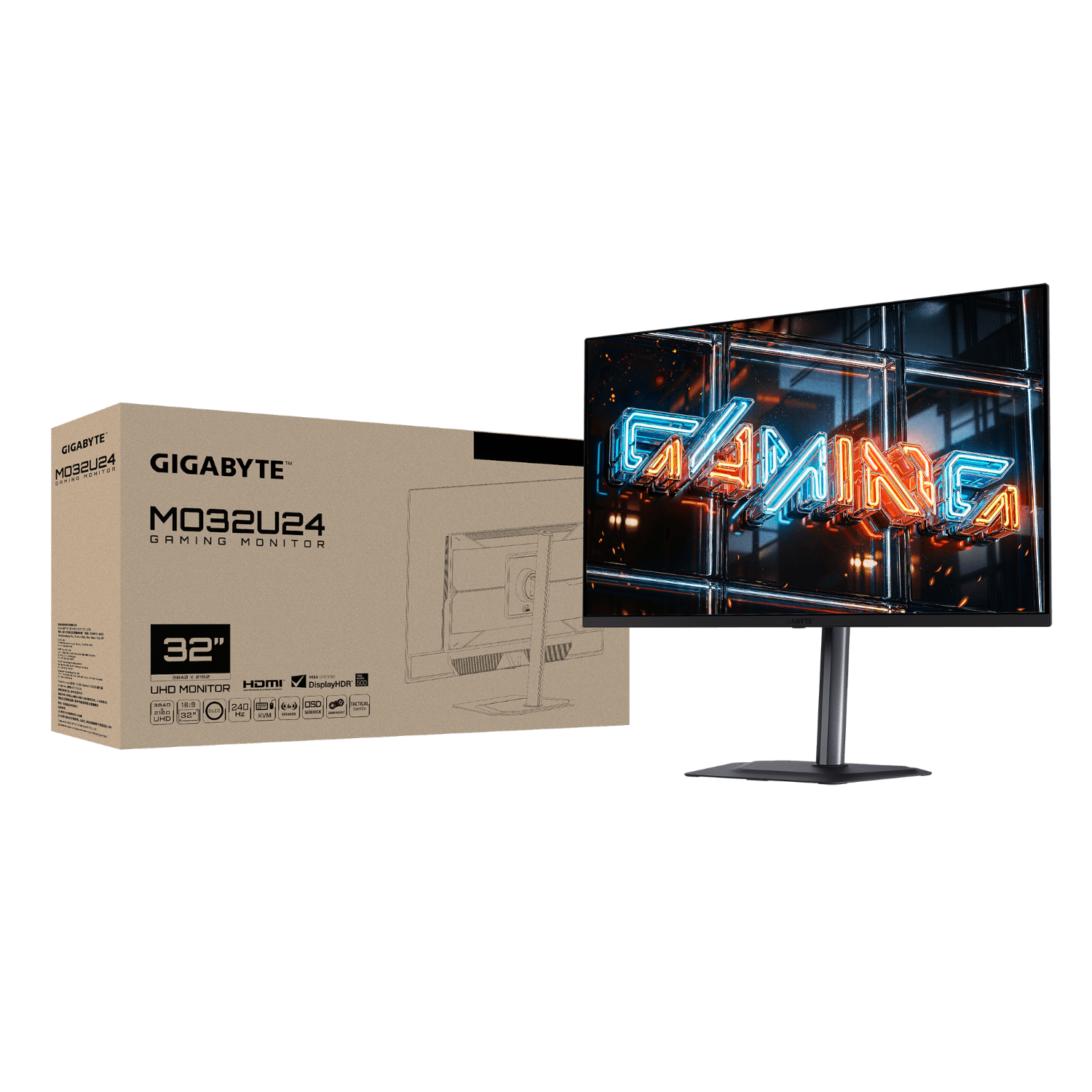 מסך גיימינג Gigabyte MO32U24 32" QD-OLED 4K-UHD 240Hz 0.03ms