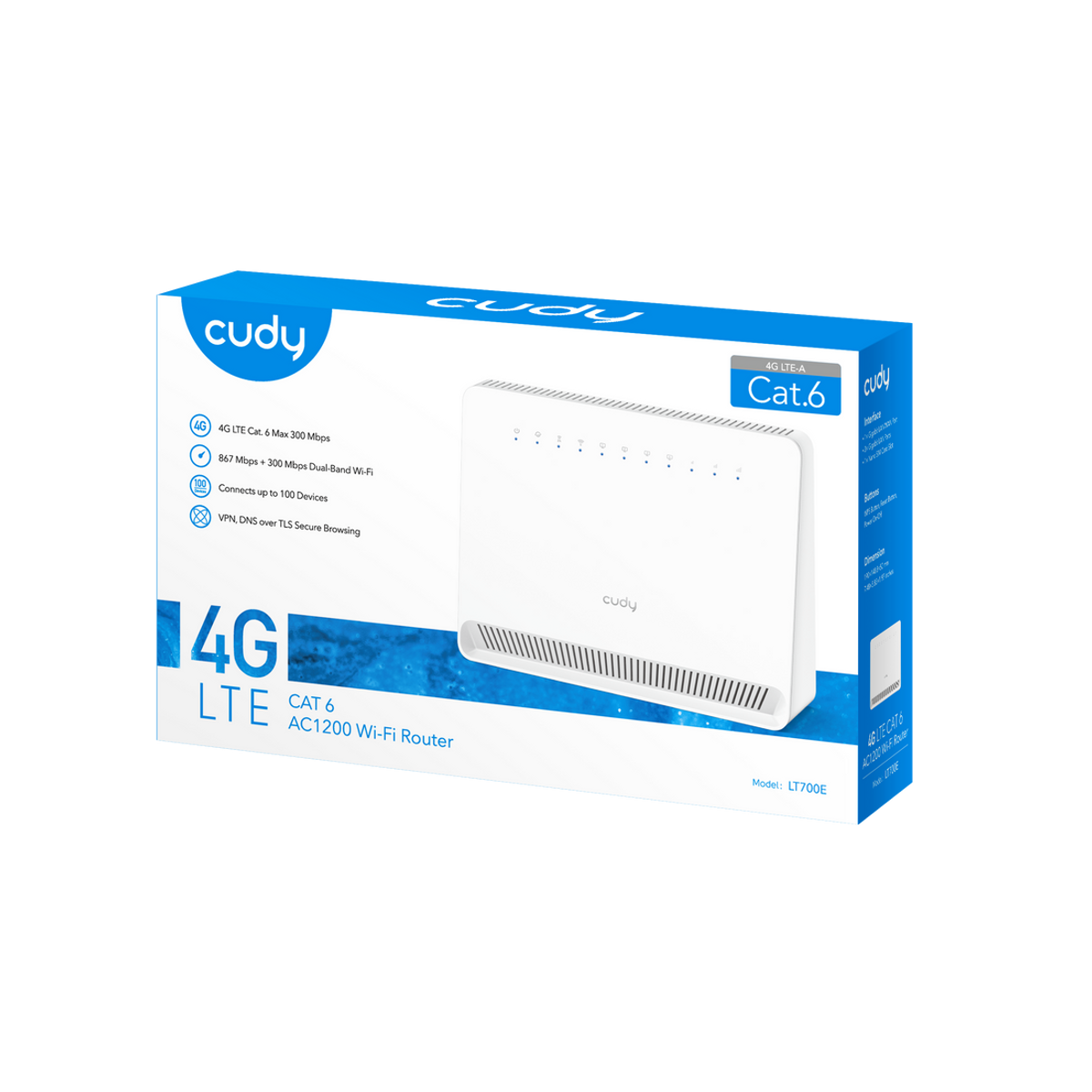 ראוטר סלולרי Cudy LT700E AC1200 4G 10/100/1000 VPN