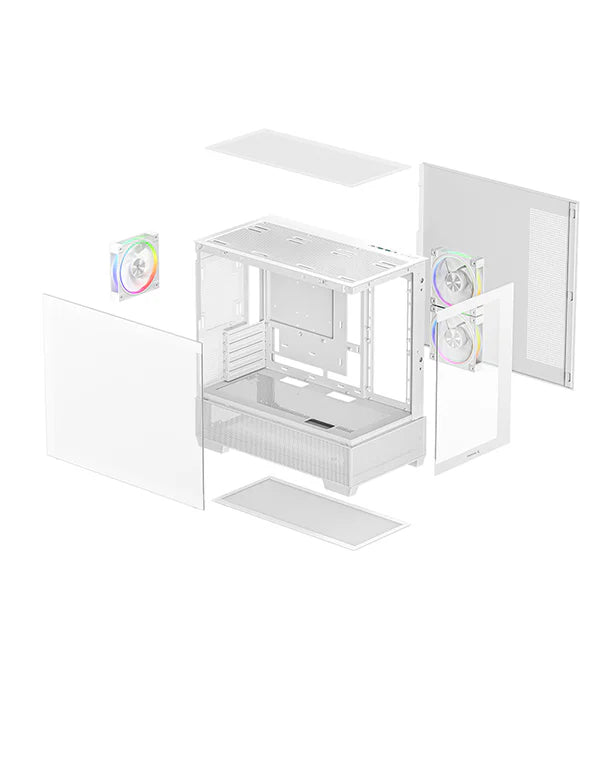 מארז לבן DeepCool CG380 3F White