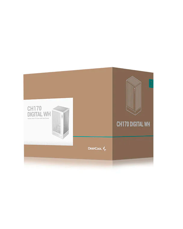 מארז לבן DeepCool CH170 Digital White