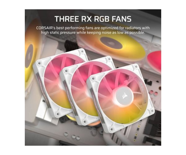 קירור נוזלי לבן Corsair iCUE TITAN 360 RX RGB White 360mm AIO