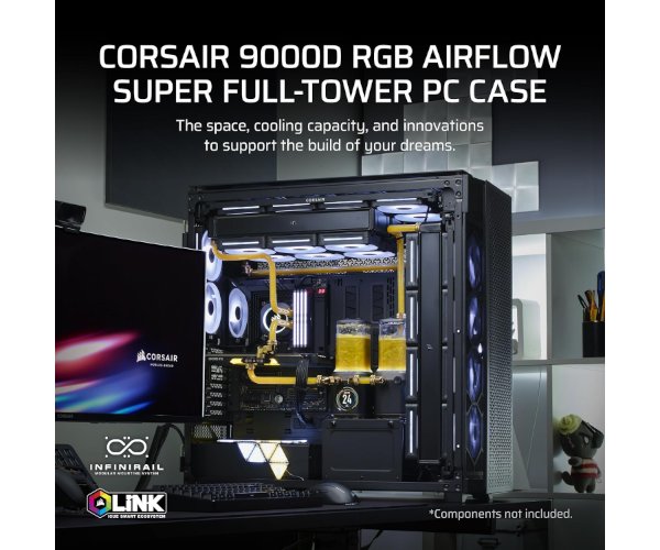 מארז Corsair 9000D Airflow E-ATX Super-Tower Type-C InfiniRai