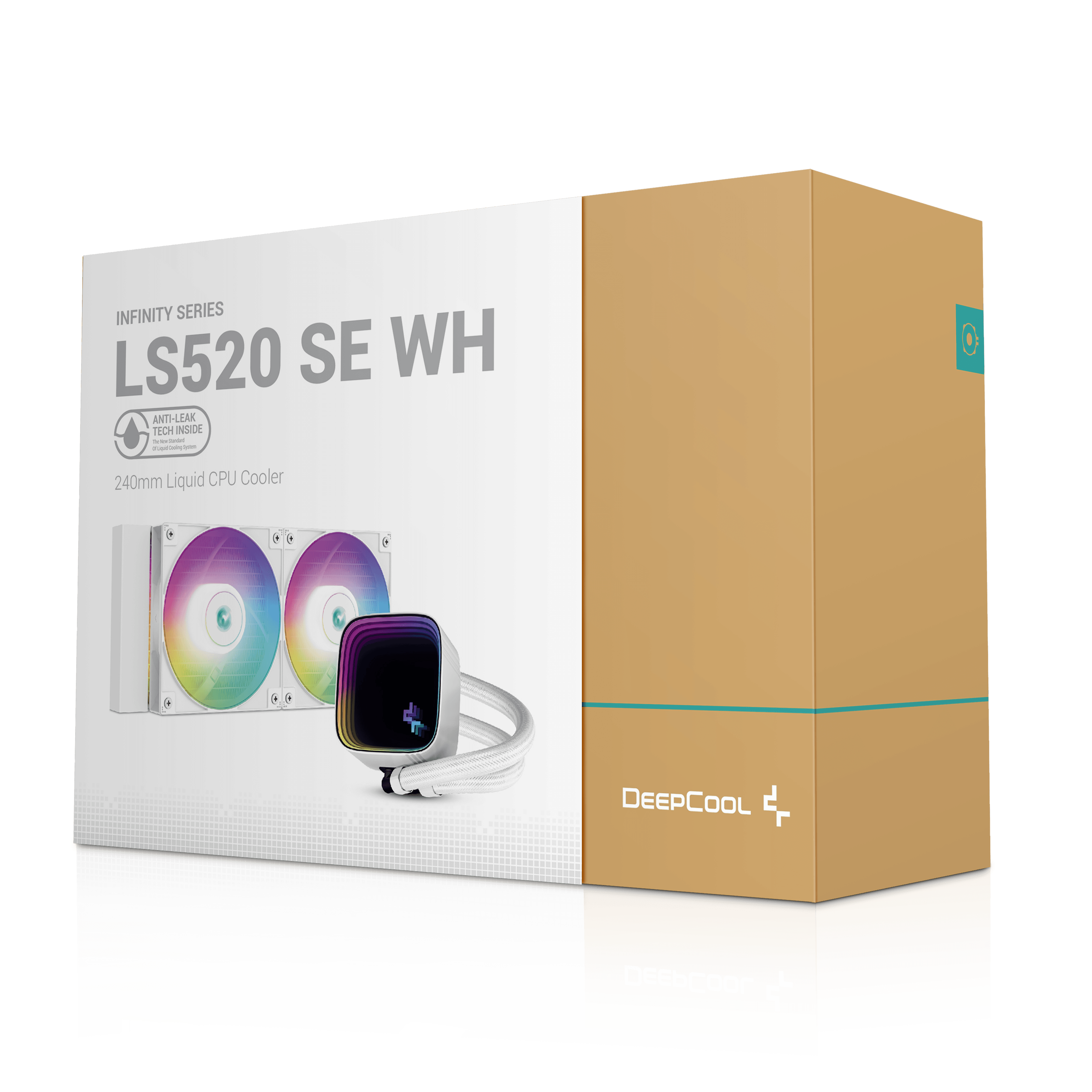 קירור נוזלי לבן DeepCool LS520 SE ARGB 240mm