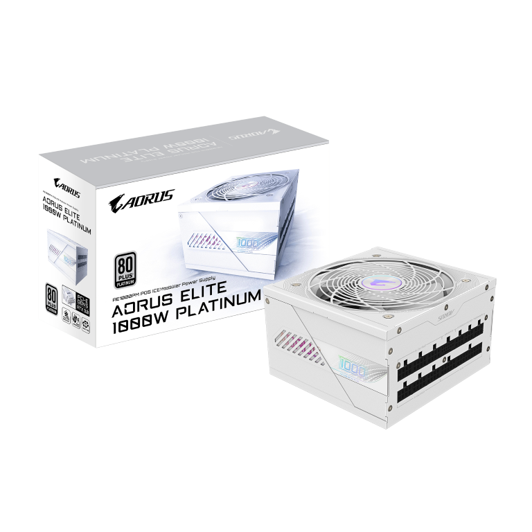 ספק כוח לבן Gigabyte AUROS Elite P1000W ICE 1000W 80+ Platinum