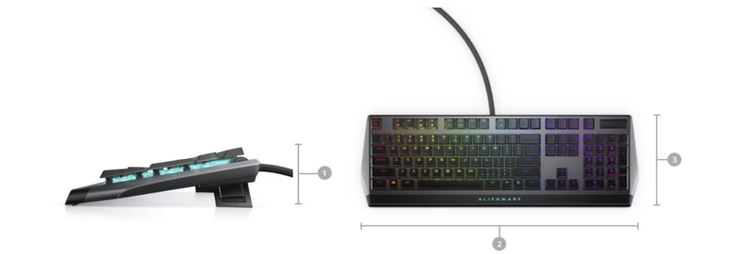 מקלדת גיימינג מכנית אנגלית בלבד Dell Alienware AW510K Low Profile