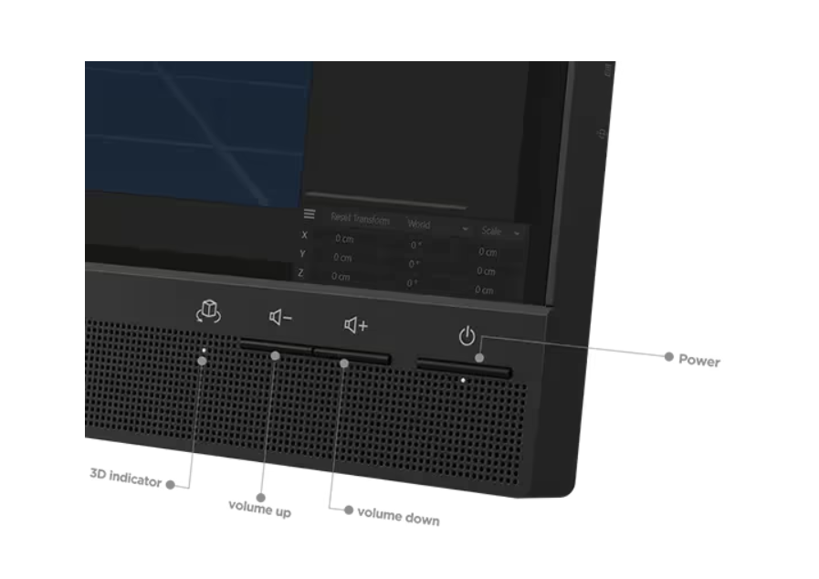 מסך תלת מימד Lenovo ThinkVision 27'' 3D 2D-4K UHD, 3D-FHD IPS