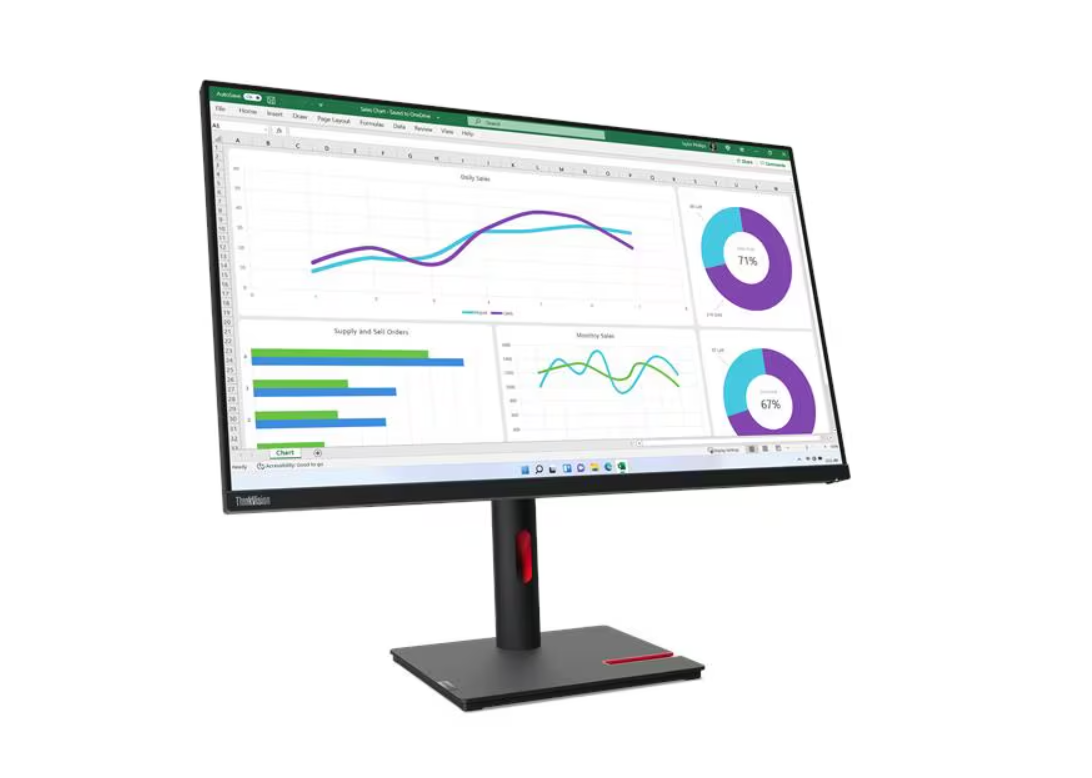 מסך Lenovo ThinkVision T32h-30 32'' 2K-QHD IPS