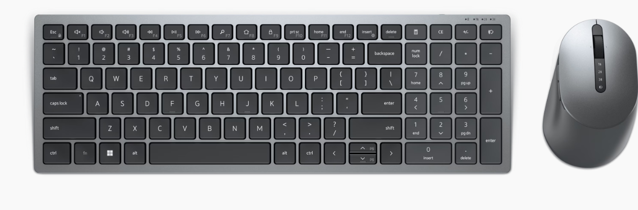 סט מקלדת ועכבר אלחוטי Dell Multi-Device KM7120W