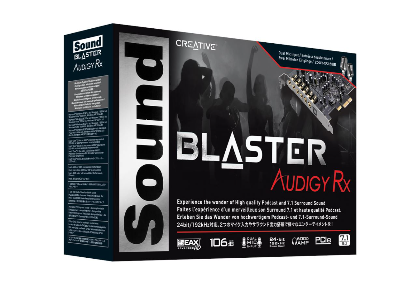 כרטיס קול Creative Sound Blaster Audigy Rx - 7.1 PCIe Sound Card with SBX Pro Studio