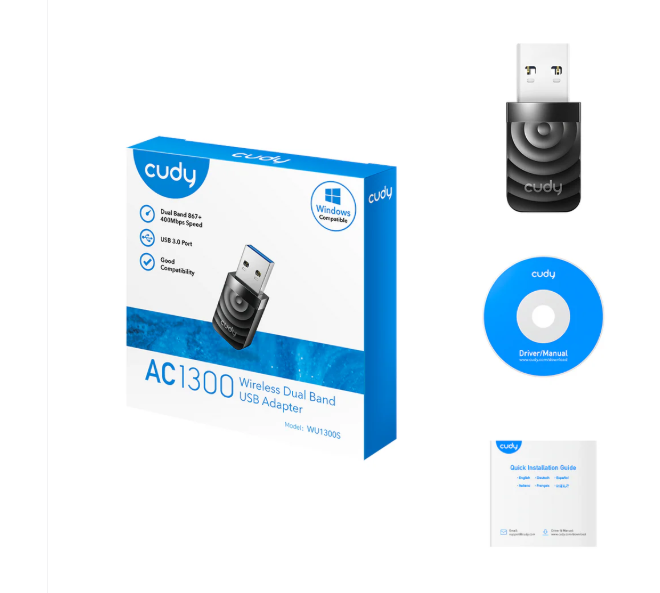 מתאם רשת אלחוטי Cudy WU1300S AC1300