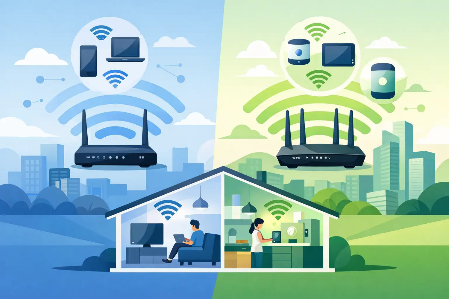 WiFi 6 מול WiFi 5: מה באמת משתנה בבית?