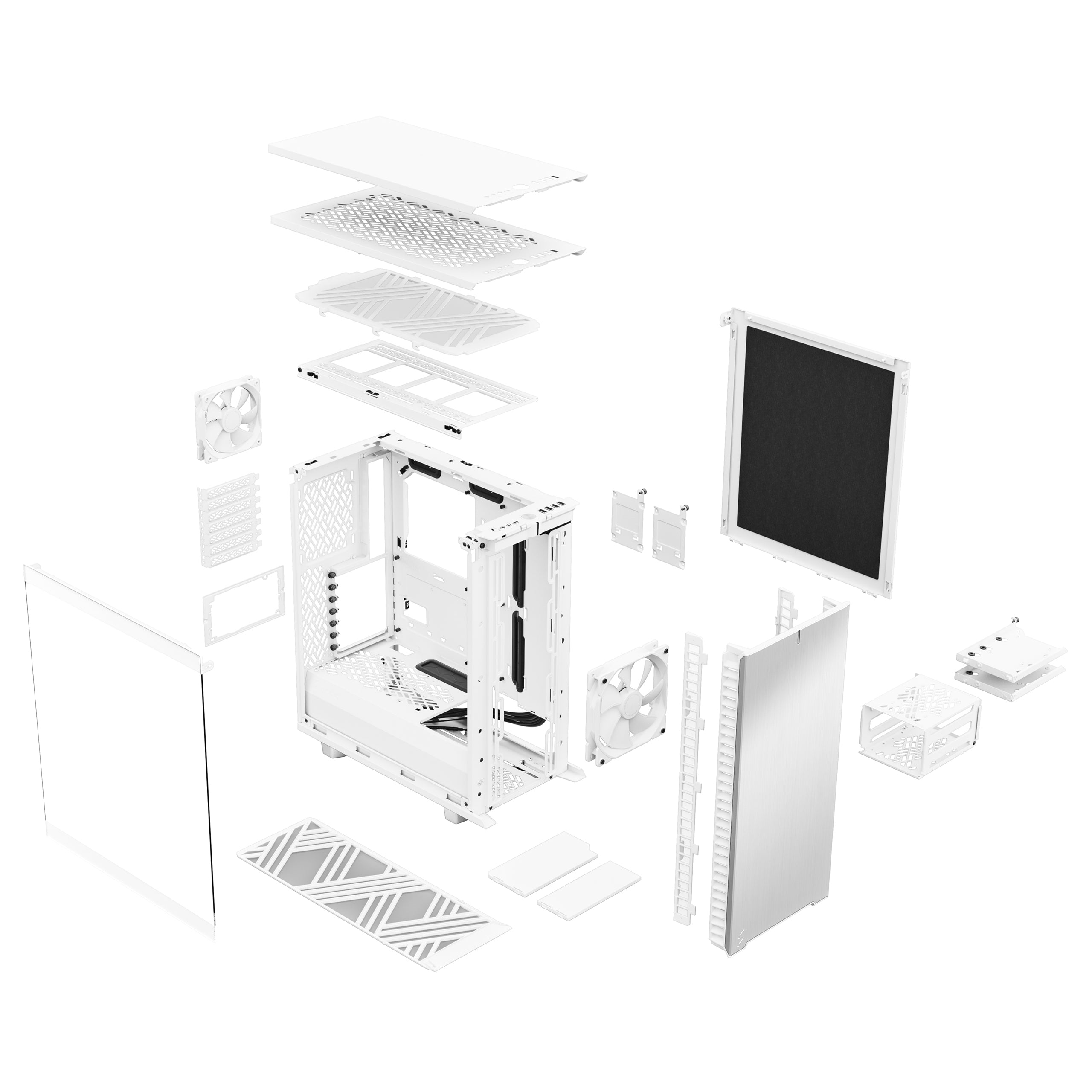 מארז לבן Fractal Design Define 7 Compact White Clear