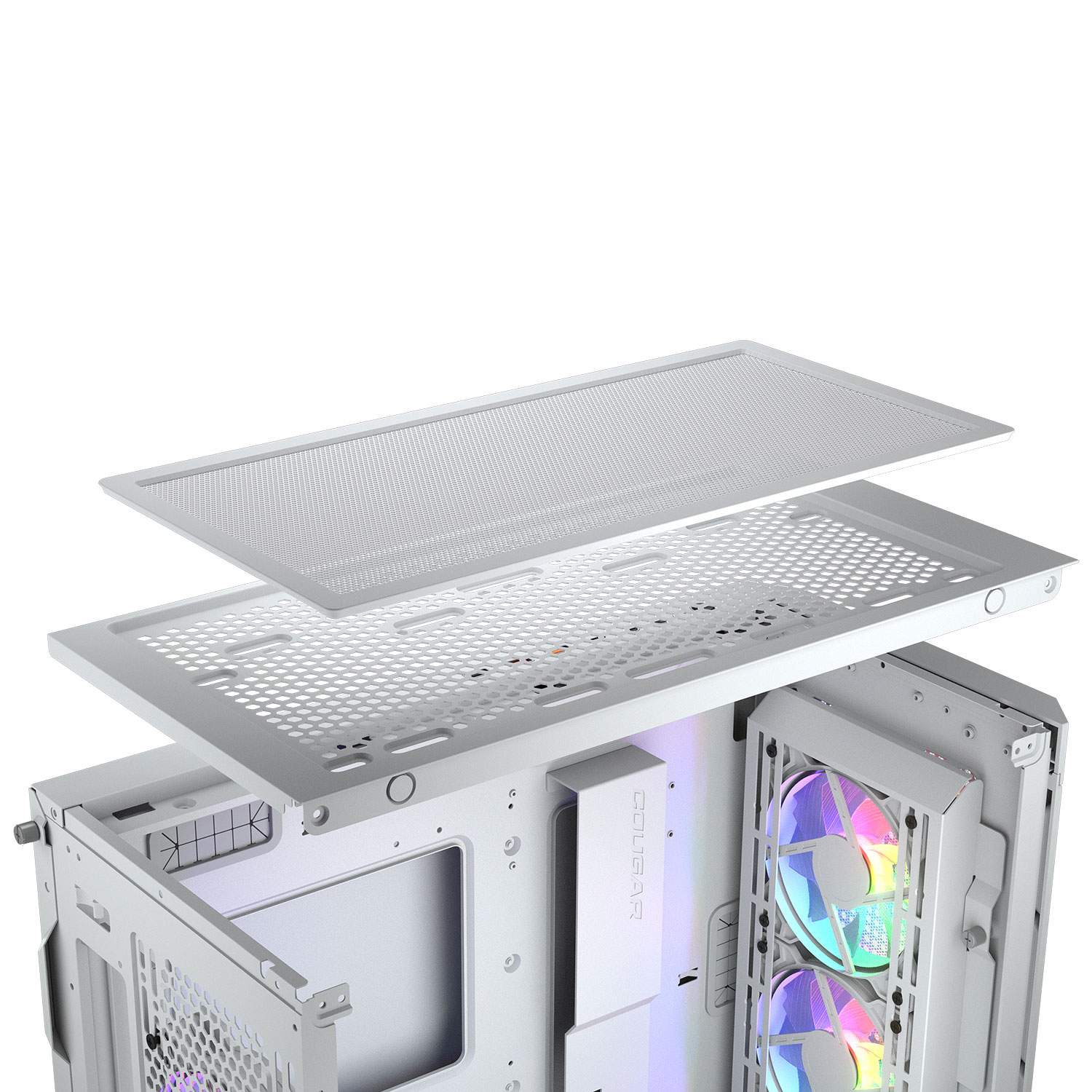 מארז בצבע לבן Cougar DUOFACE PRO ARGB