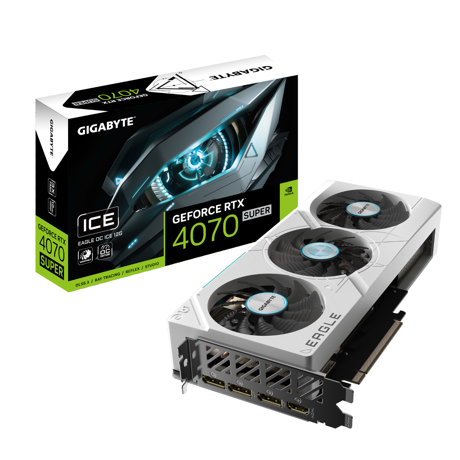 כרטיס מסך Gigabyte GeForce RTX 4070 Super 12GB Eagle ICE