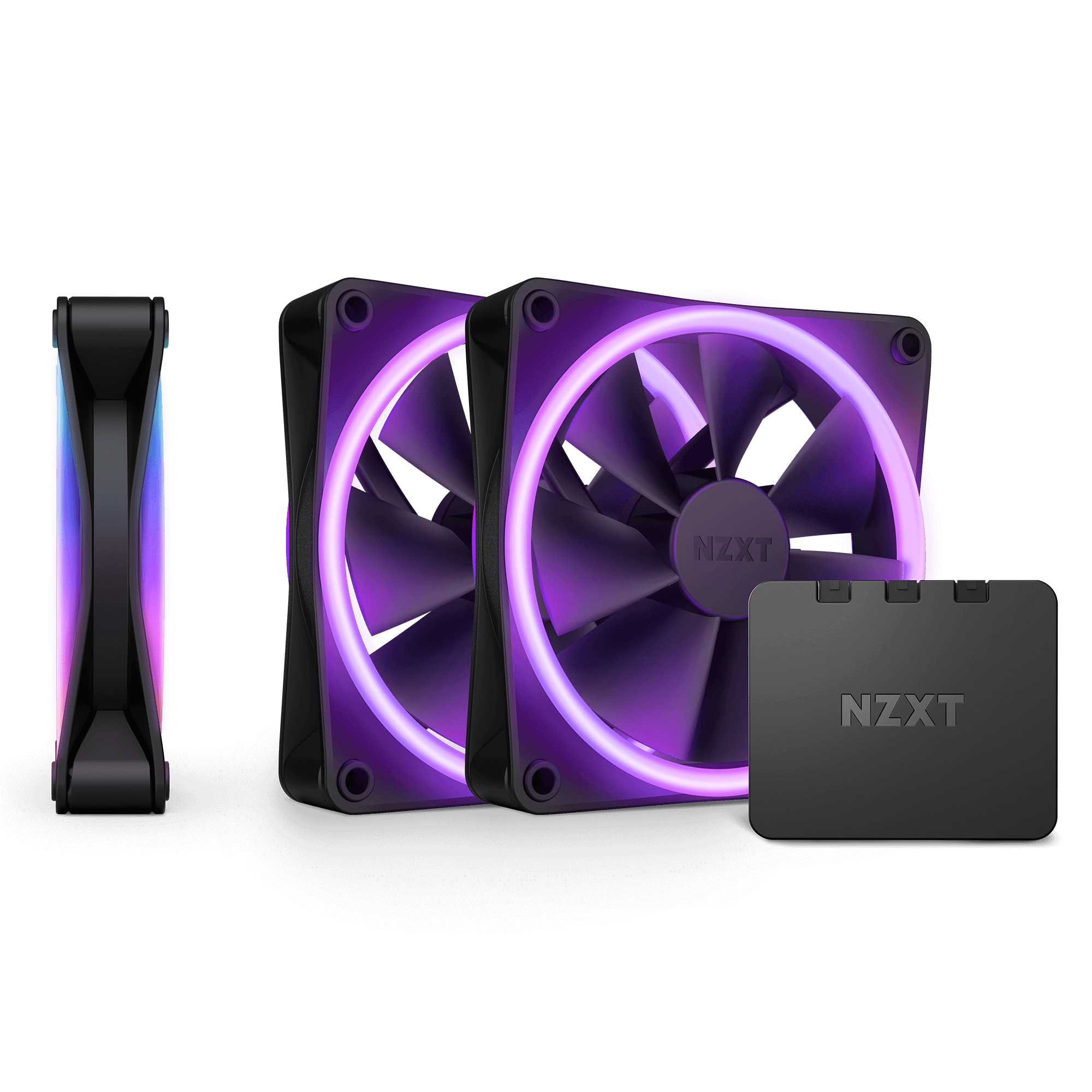 ערכת מאווררים למארז NZXT F120 RGB DUO 2x Fans 120mm