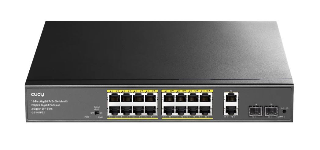 מתג Cudy 16-Port Gigabit POE GS1016 200W