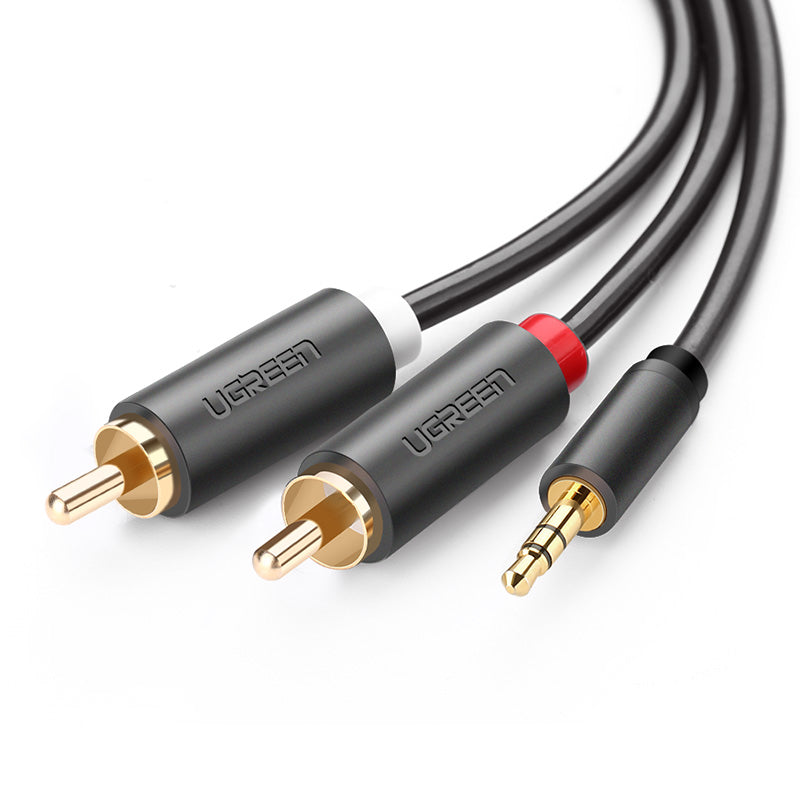 כבל אודיו UGreen 3.5mm AUX To RCA 2M