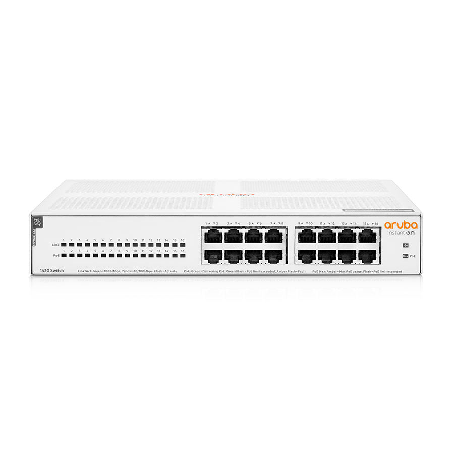 מתג HP Aruba Instant On 1430 16G Class4 PoE 124W Switch