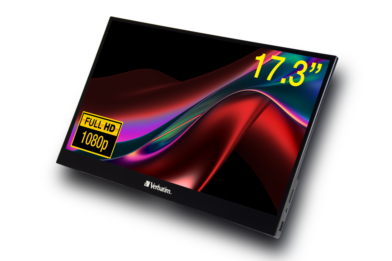 מסך נייד Verbatim PMT-17 Portable 17.3" IPS FHD Type-C Touch