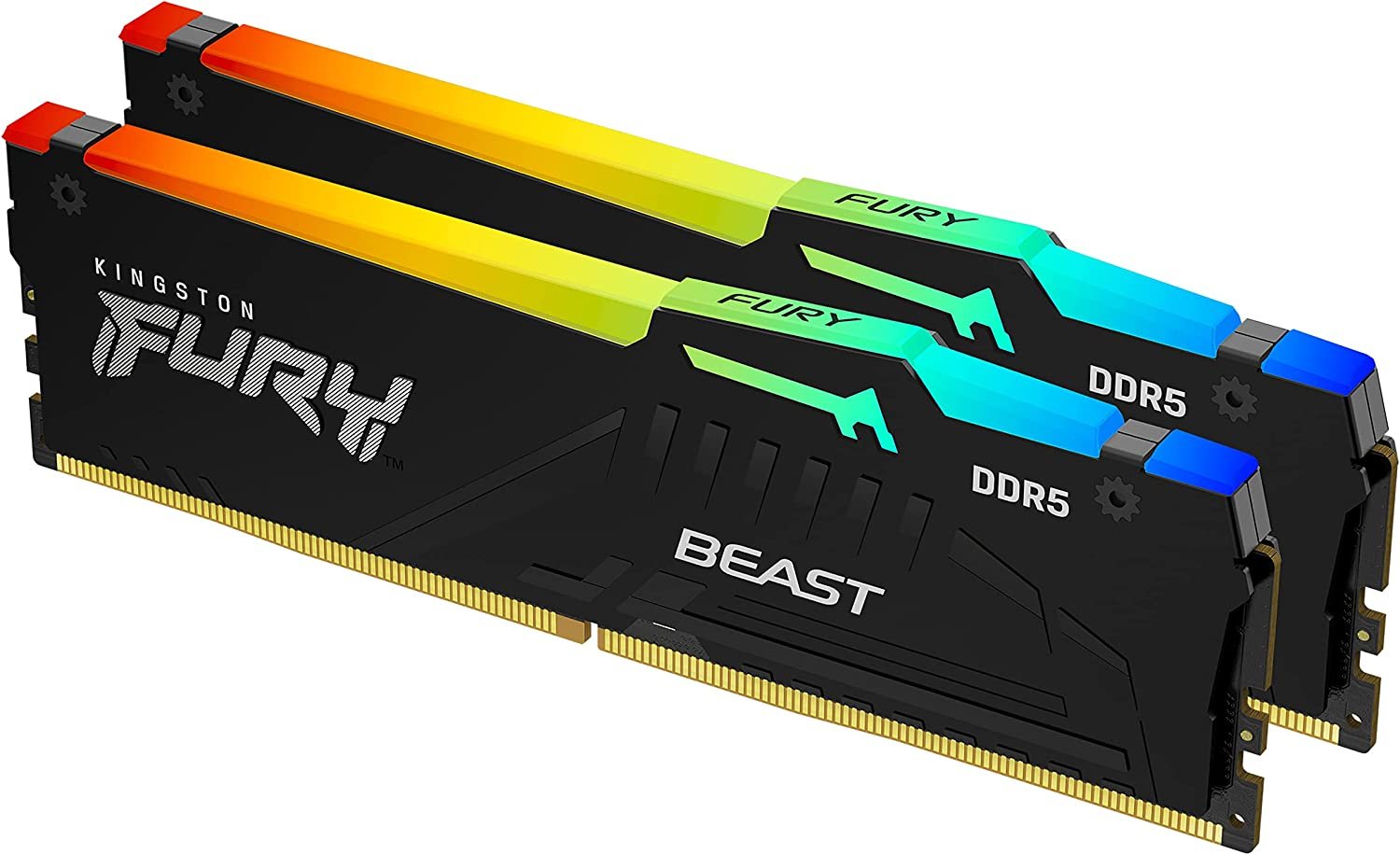 זיכרון לנייח Kingston Fury Beast RGB 32GB 2X16 DDR5 6000Mhz