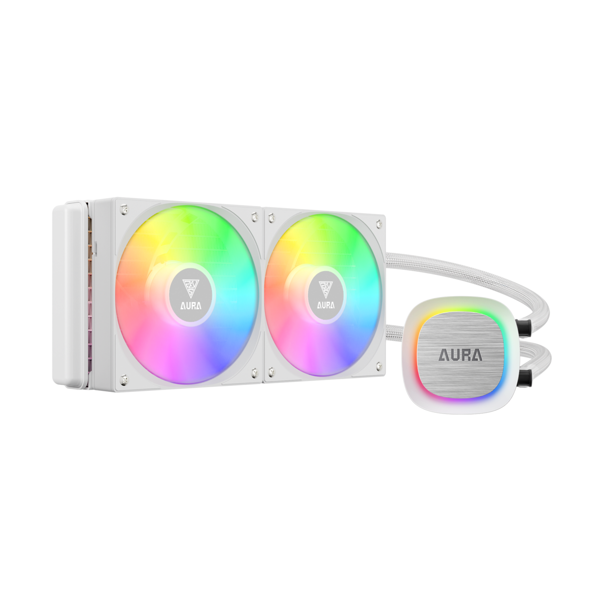 קירור נוזלי בצבע לבן Gamdias AURA GL240 V2 WH 240mm