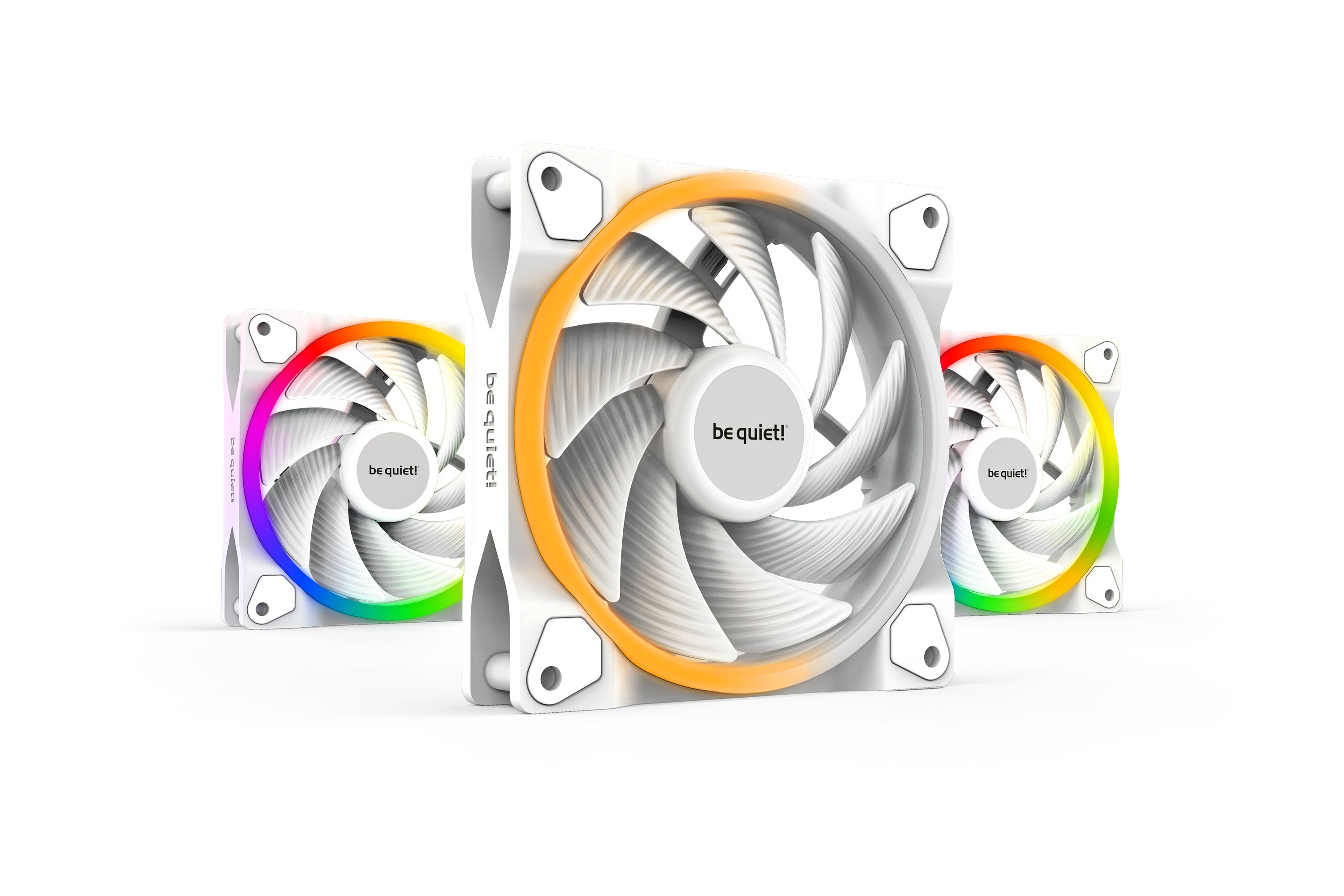 ערכת מאווררים למארז בצבע לבן Be Quiet! Light Wings PWM High-Speed 3x Fans 120mm