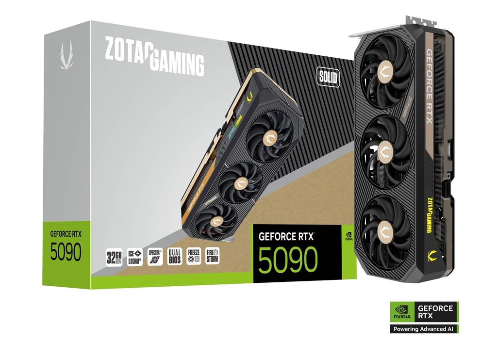 כרטיס מסך Zotac GeForce RTX 5090 Solid 32G