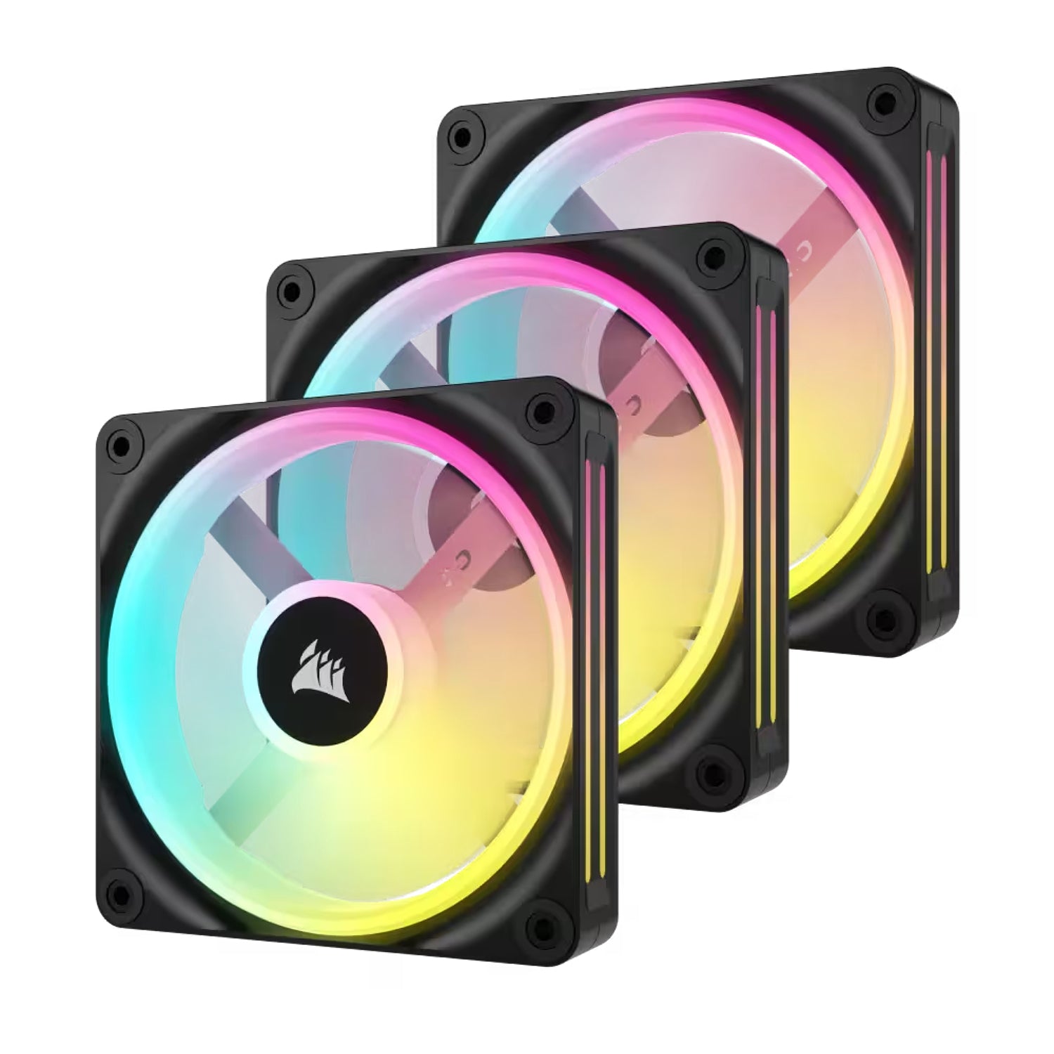 ערכת מאווררים למארז Corsair iCUE LINK QX120 RGB PWM 3x Fans 120mm