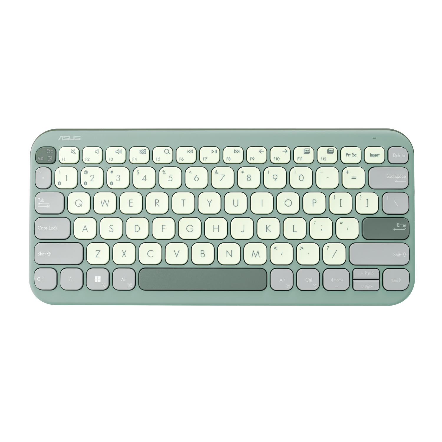 מקלדת אלחוטית ASUS KW100 Marshmallow BT Green Tea 75%