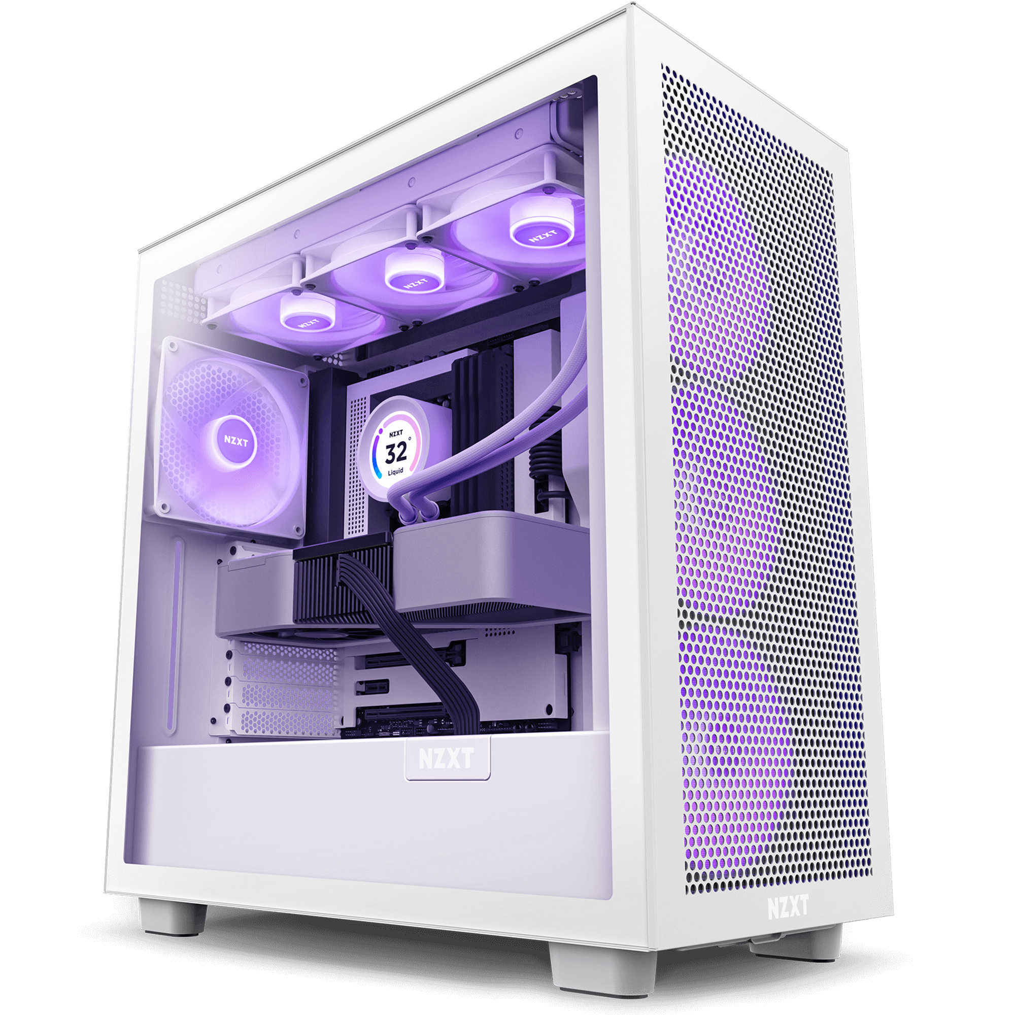 מארז לבן NZXT H7 Flow RGB