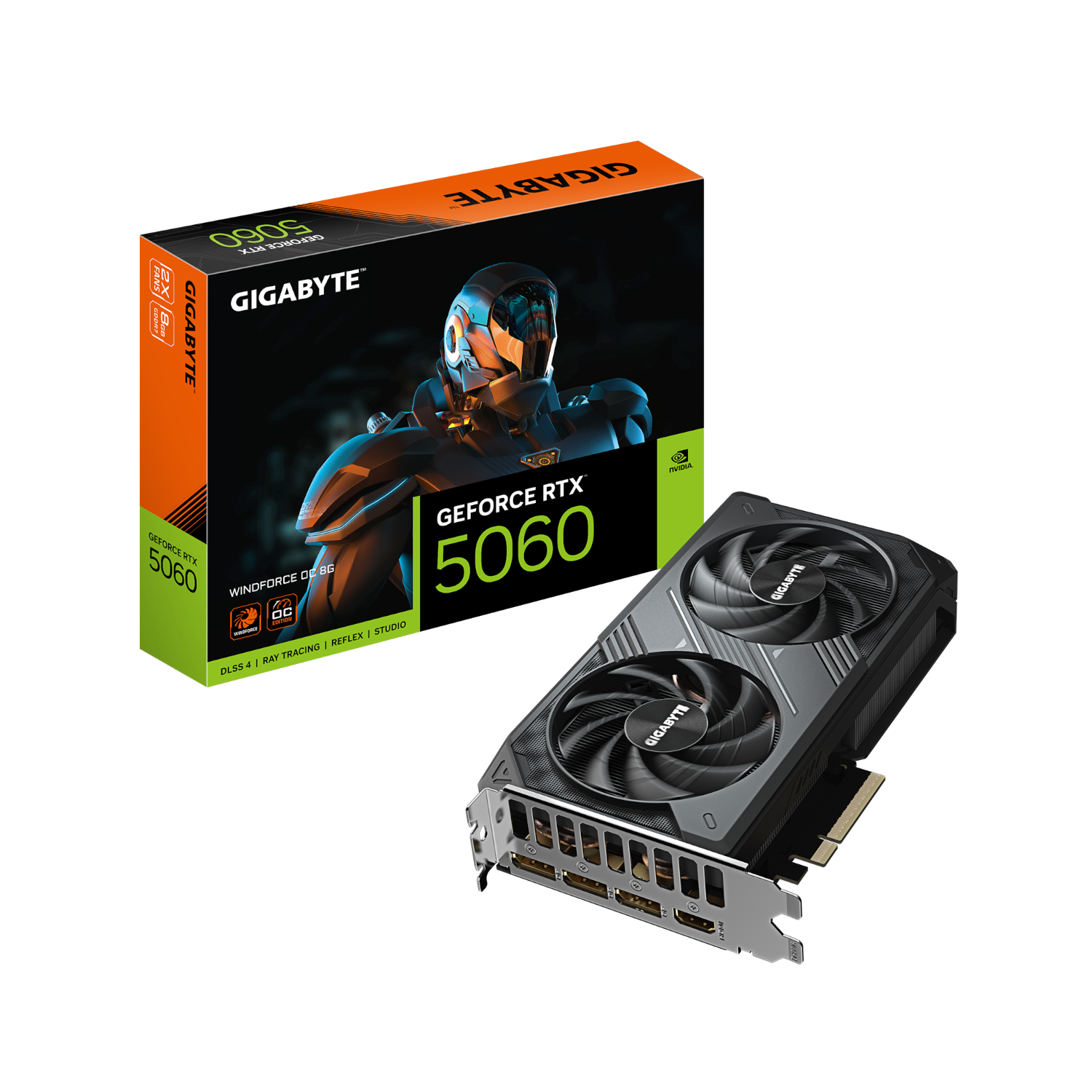 כרטיס מסך Gigabyte GeForce RTX 5060 8GB WindForce 2 OC
