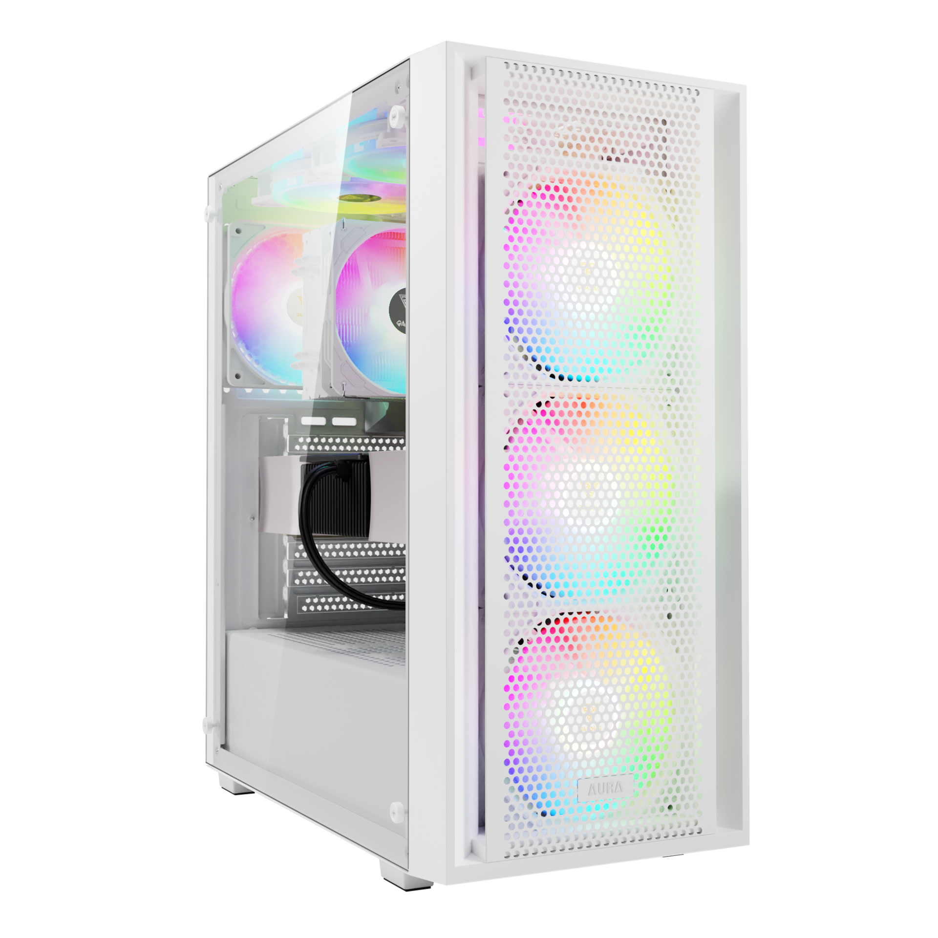 מארז בצבע לבן Gamdias Aura GC2 ELITE