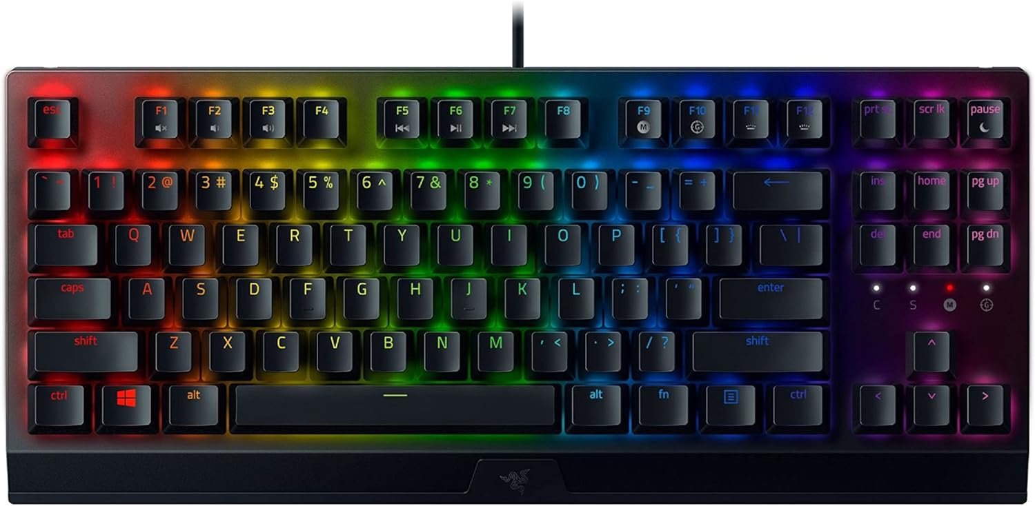 מקלדת גיימינג מכנית Razer BlackWidow v3 TKL Wired RGB Green Switches