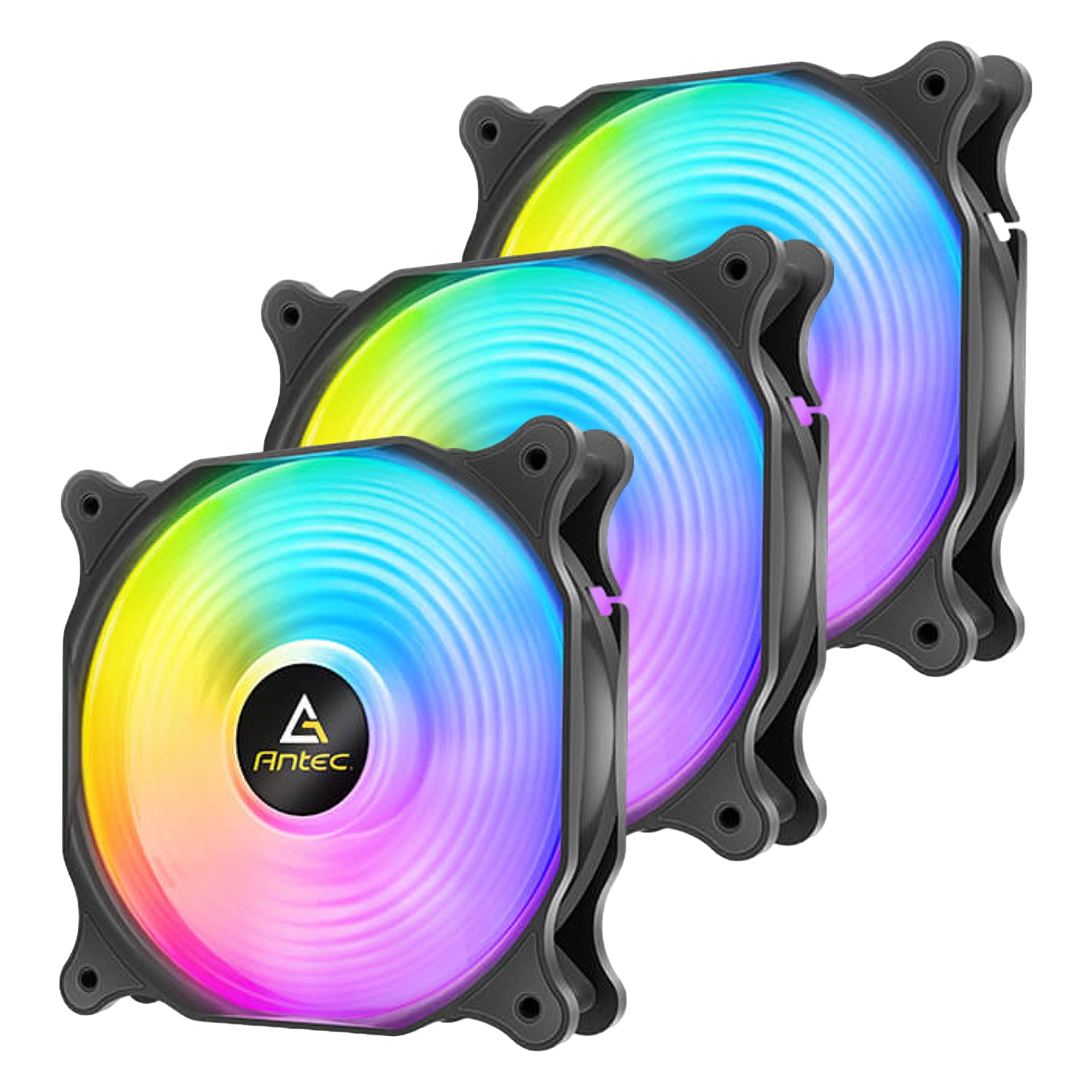 ערכת מאווררים למארז Antec F14 Racing ARGB x3 Fans 140mm