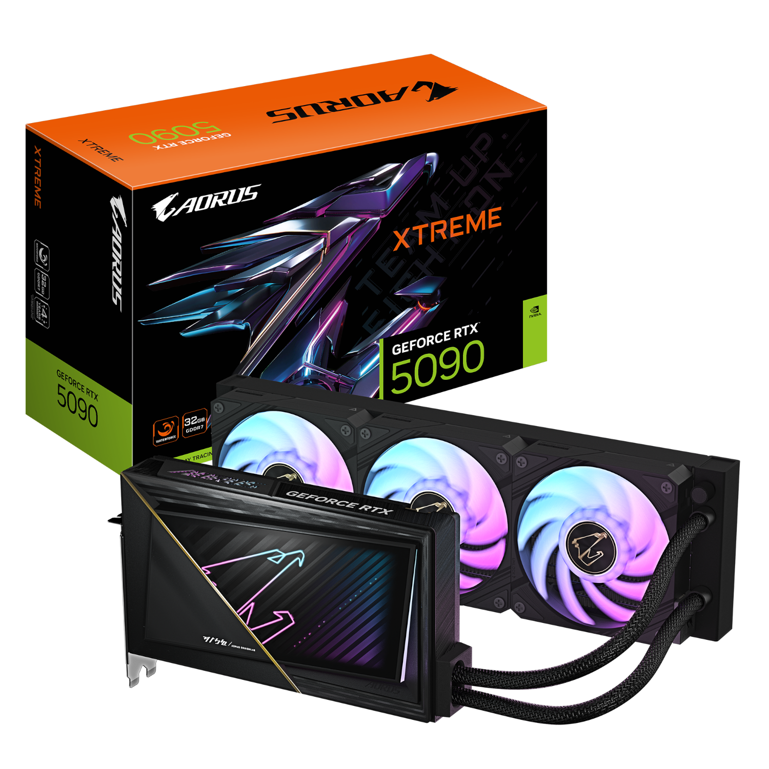כרטיס מסך Gigabyte AORUS GeForce RTX 5090 Extreme WaterForce 32G