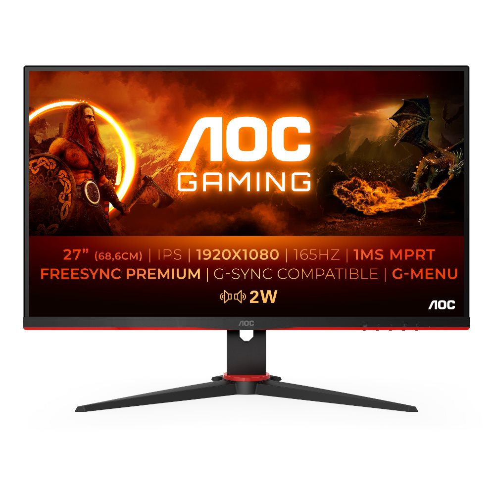 מסך גיימינג AOC 27G2SPAE 27'' FHD IPS 165Hz 1ms