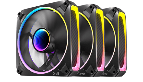 ערכת שלושה מאווררים למארז Antec Orbit ARGB 120mm PWM