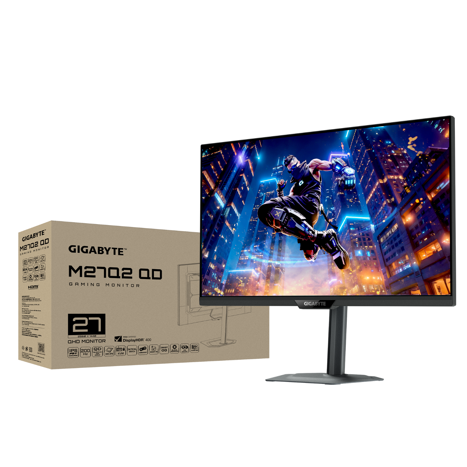 מסך גיימינג Gigabyte M27Q2 27" IPS 2K-QHD QD-IPS 200Hz 1ms