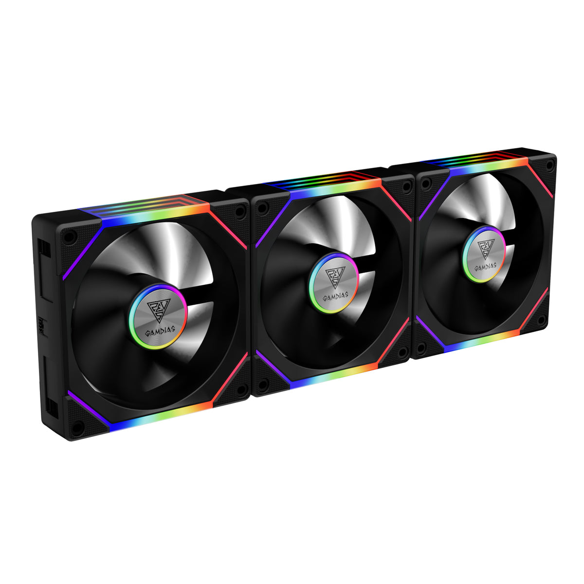 ערכת שלושה מאווררים למארז Gamdias Aeolus P2-1203 120mm ARGB