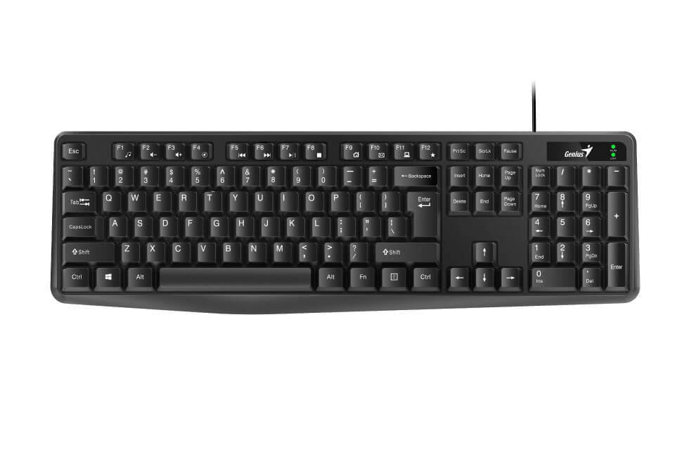 מקלדת חוטית בערבית Genius KB-117 Arabic+Heb+Eng