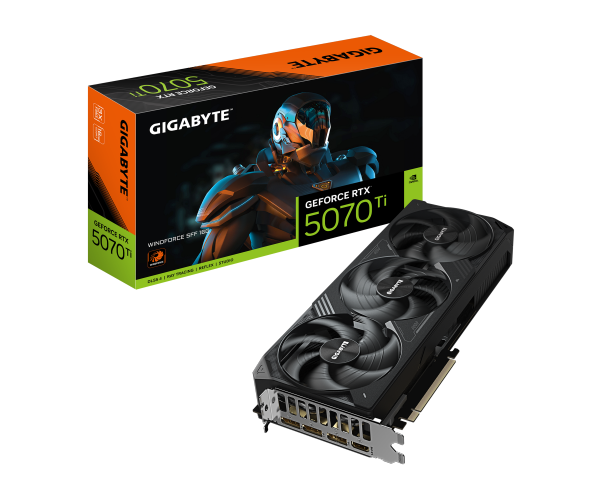 כרטיס מסך Gigabyte GeForce RTX 5070 Ti 16GB WindForce SFF