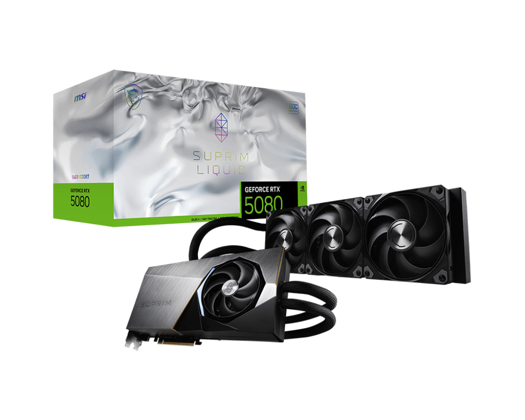 כרטיס מסך MSI GeForce RTX 5080 16G SUPRIM LIQUID SOC